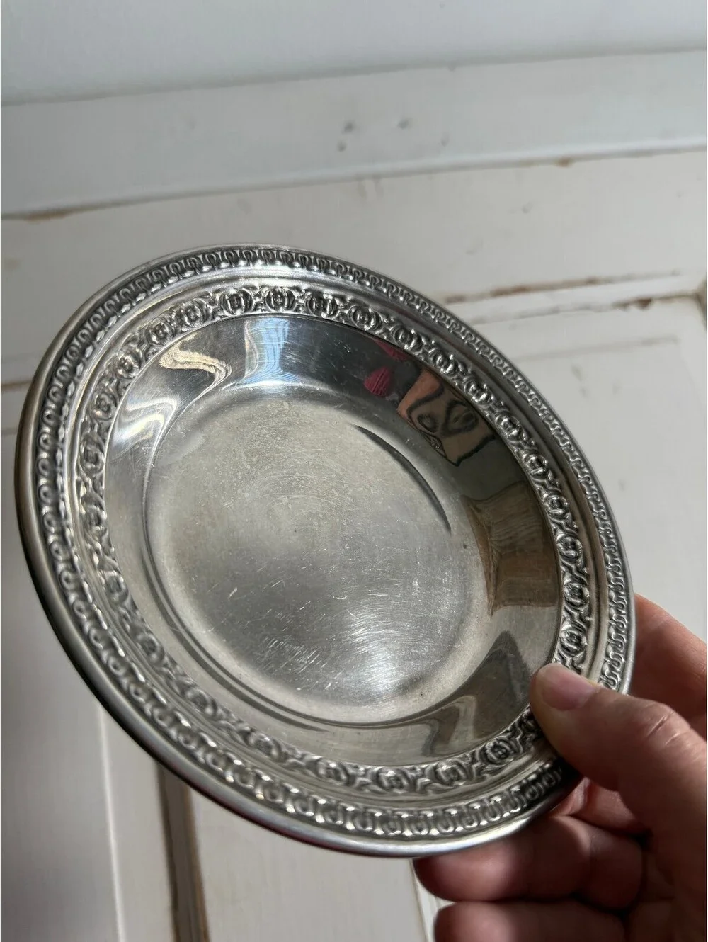 Reed & Barton MCM Silverplate 1202 tray and 1203 Holloware Bowl 6